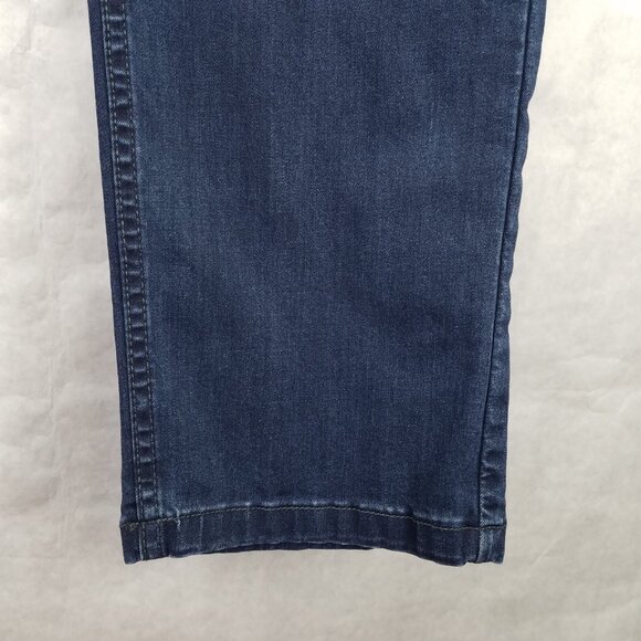 Mugsy Jeans Mens 36x30 Blue Fultons Classic Stretch Dark Wash Denim Straight Leg - Picture 8 of 16